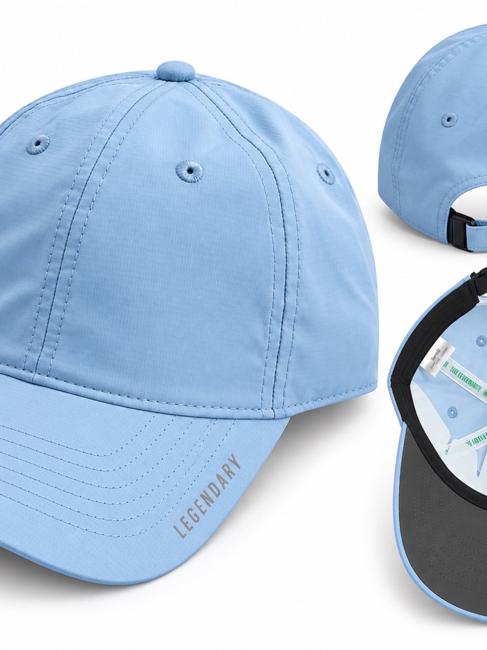 Legendary Light Blue Adjustable Baseball Hat One Size